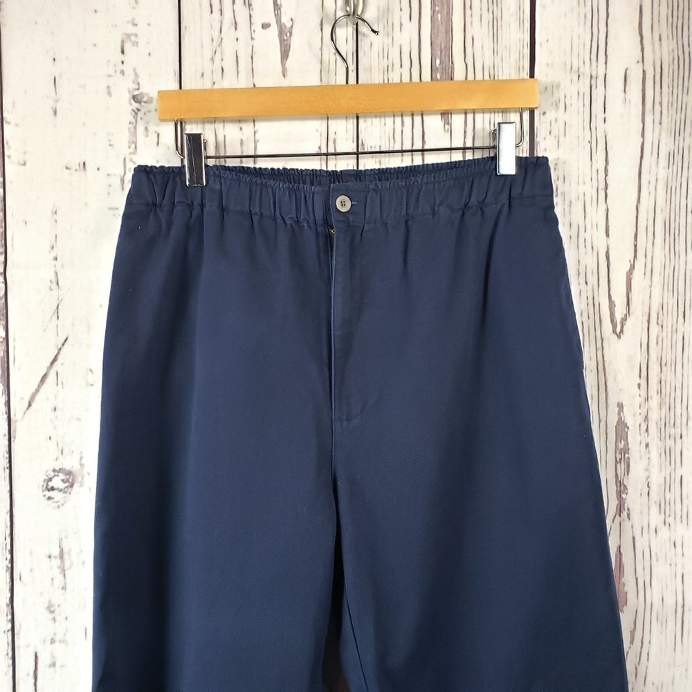 Players by Van Heusen Pants Mens Size Med Flat Front Straight Leg Cotton Blue